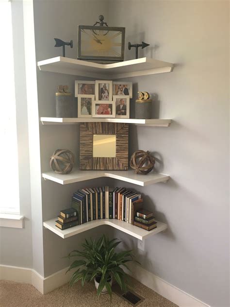 Corner shelves | Home decor shelves, Corner shelf design, Home room design