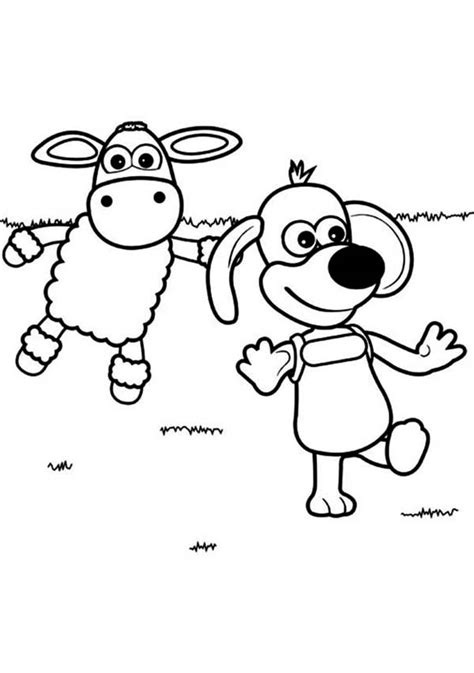 Timmy Play With Ruffy The Puppy In Timmy Time Coloring Page : Coloring Sky