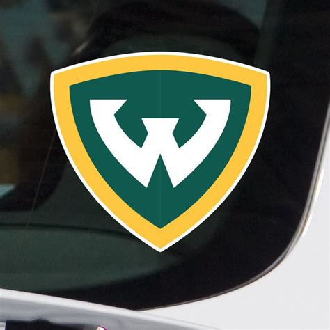 Wayne State University Warriors Full Color Shield Logo Car Decal Bumpe ...