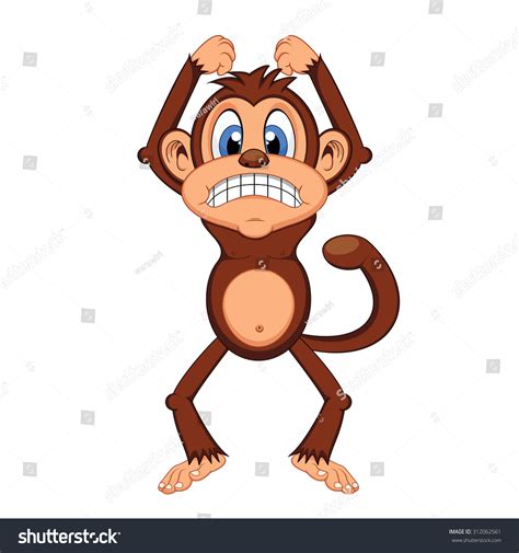 Angry Monkey Cartoon Stock Illustration 312062561 - Shutterstock