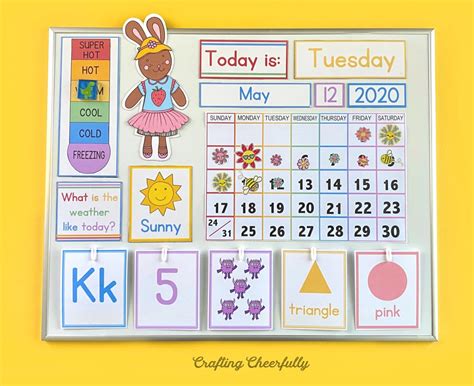 New Preschool Learning Calendar Cards! - Crafting Cheerfully