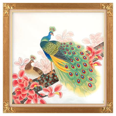 Chinese Ink Painting of Birds Lotus Flowers, Hand Painted with Brush, in Stock For Sale at 1stDibs