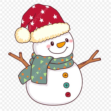 Bonhomme De Neige Mignon Portant Un Chapeau étoile PNG , Clipart Bonhomme De Neige, Chapeau ...