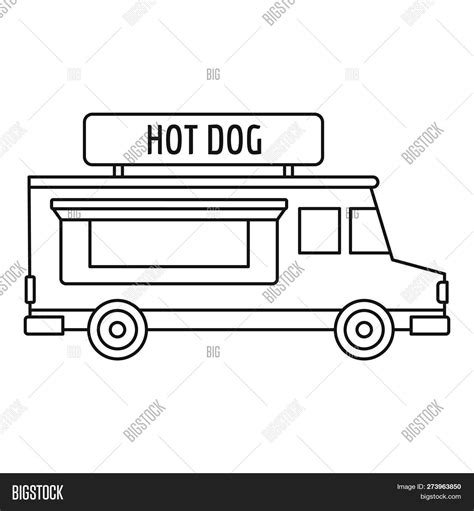 Hot Dog Truck Icon. Image & Photo (Free Trial) | Bigstock