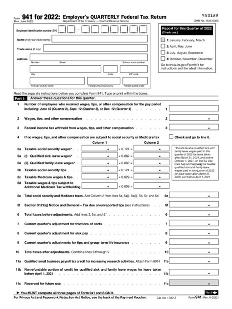 2022 Form IRS 941 Fill Online, Printable, Fillable, Blank - pdfFiller