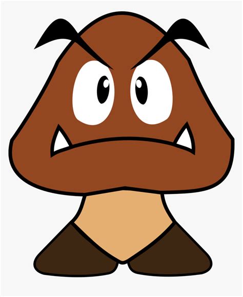 Mario Clipart Goomba - Super Mario Goomba 2d, HD Png Download - kindpng