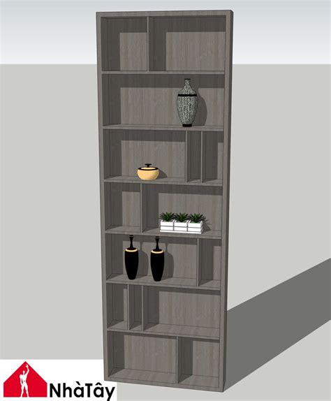 4852 Bookshelf Sketchup Model Free Download