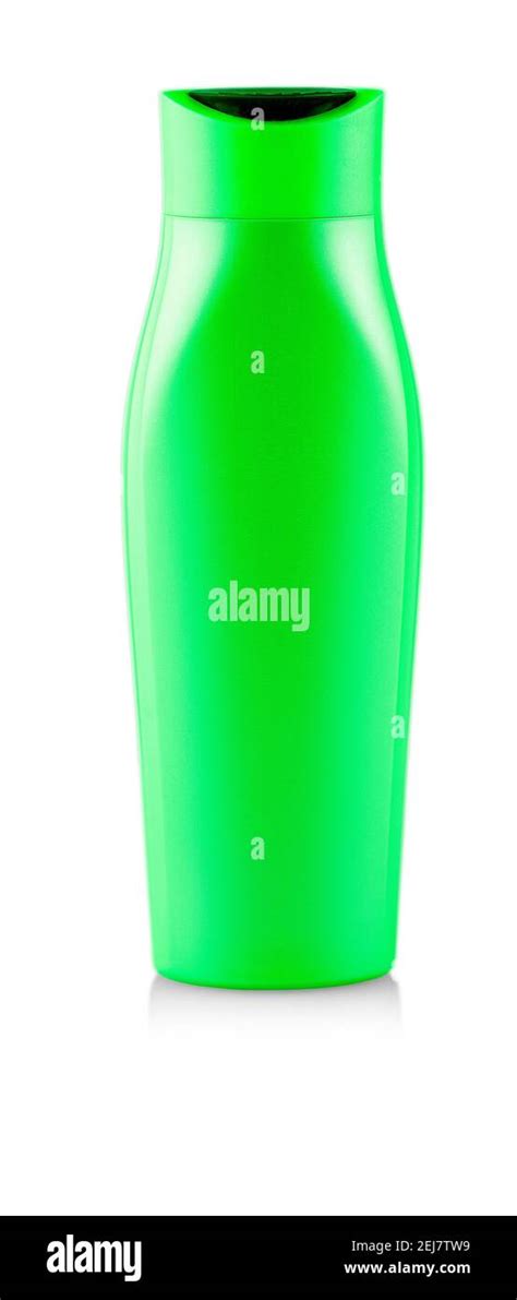 Green shampoo bottle. Isolated on white background Stock Photo - Alamy