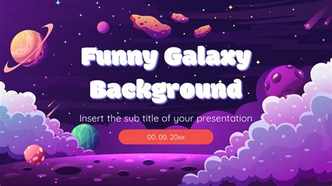 Funny Galaxy Background Google Slides and PowerPoint Template