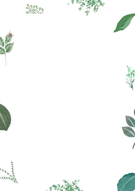 Freshly Sprouted Green Leaf Page Border Background Word Template And Google Docs For Free Download