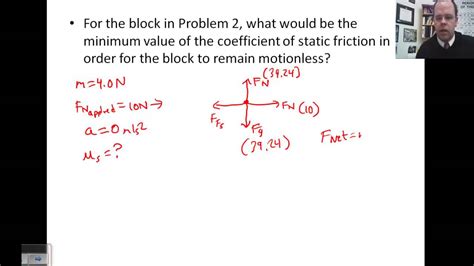 Friction Example Problems (Using Coefficient of Friction) - YouTube