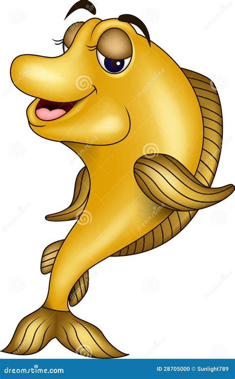 Funny Yellow Fish Cartoon Stock Illustration | CartoonDealer.com #28705000