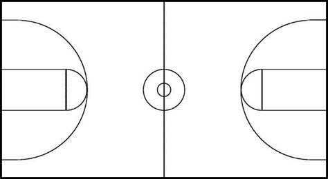 Basketball Court Blank - ClipArt Best