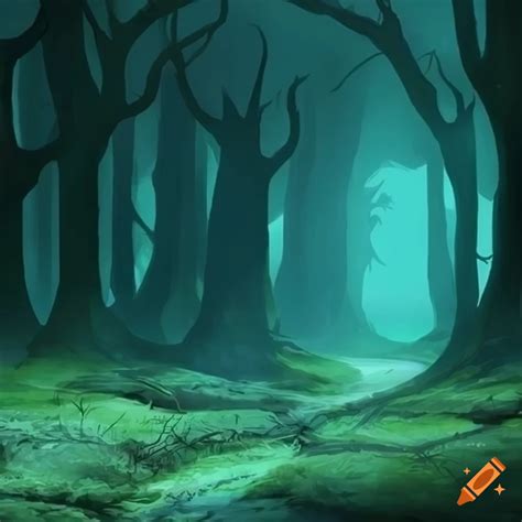 Fantasy forest background on Craiyon