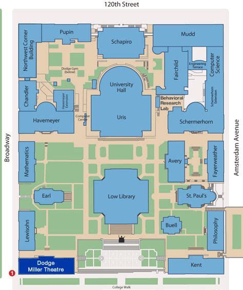 Columbia University: Campus Map | Campus map, Columbia university, University campus