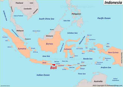 Bali location on the Indonesia map - Ontheworldmap.com