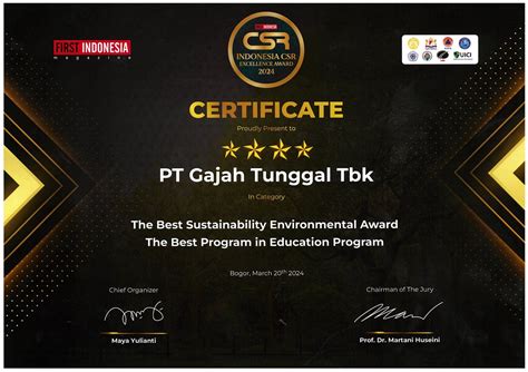 PT Gajah Tunggal Tbk Receives Awards at Indonesia CSR Excellence Awards ...