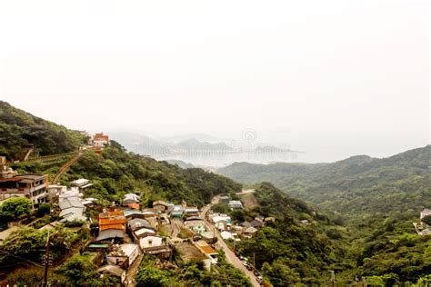 View Jiufen Village Hillside Buildings on the Mountain in Taiwan Stock ...