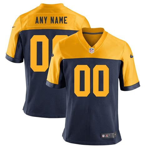 Green Bay Packers Nike Customized Throwback Game Jersey - Navy