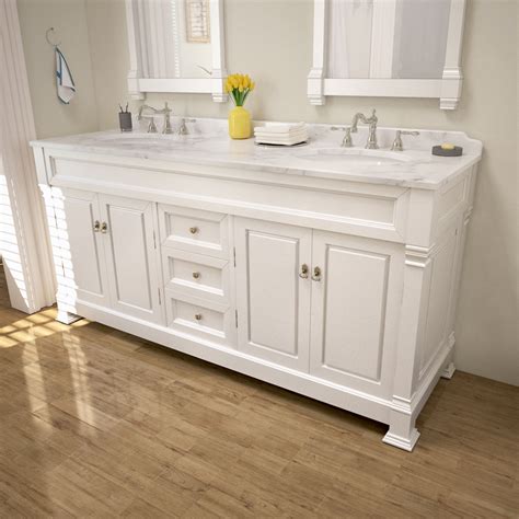 Andover 72" Traditional Bathroom Double Vanity Set - White | Beautiful ...