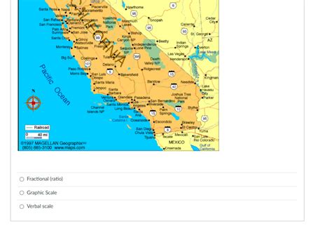 Solved The scale on this map expressed as aFractional | Chegg.com