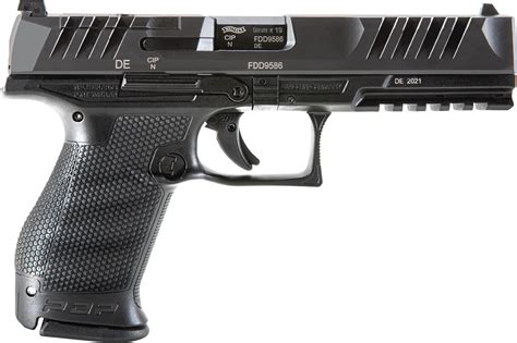 Walther PDP Compact Optic Ready Semi-Auto Pistol - 9mm, 5", Steel Slide, Black Polymer Frame ...