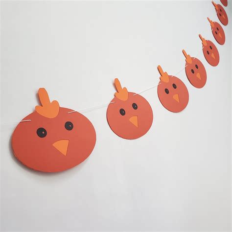 Chicken Garland Chicken Banner Chicken Decor Babies Room - Etsy