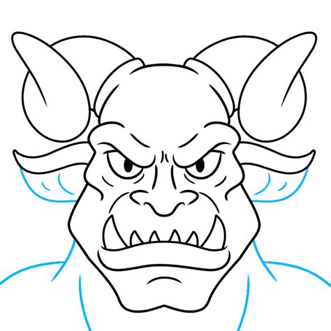 How to Draw a Demon Face - Really Easy Drawing Tutorial