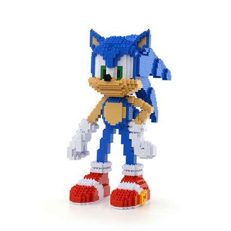 Sonic Boy Brick Sculpture Building Instruction (Using JEKCA Lego Bricks ...