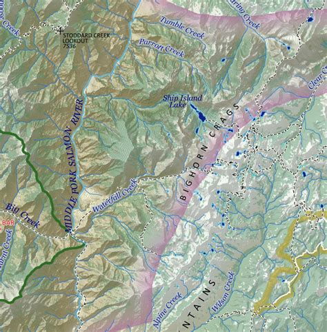 Frank Church Wilderness Map Frank Church River of No Return | Etsy