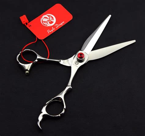 Purple Dragon Professional 6 inch 440C Japanese Hair Cutting Scissors Barber Hairdressing Shears ...