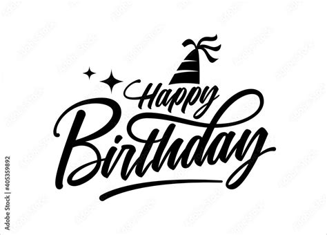 Happy Birthday typography vector design for greeting cards and poster vector de Stock | Adobe Stock