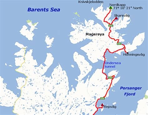 Nordkapp and Knivskjelodden, mainland Europe's most northerly points