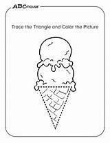 Triangle Coloring Pages  ABCmouse sketch template