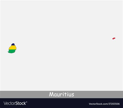 Mauritius map flag Royalty Free Vector Image - VectorStock