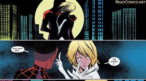 Spider Gwen Kisses Miles Morales