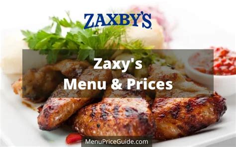 Zaxby's Menu with Prices - Updated: January 2024