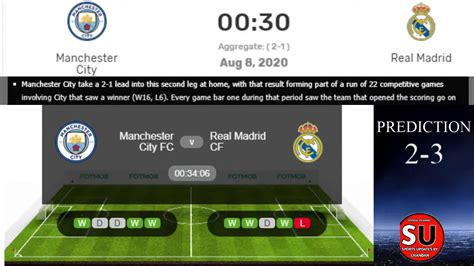 Man City vs Real Madrid Live Scores & Commentary - YouTube