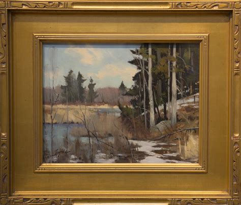 "Winter Stream, Rhode Island," John L. Loughlin, oil on canvas, 11 x 14 ...