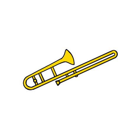 How to Draw a Trombone - Step by Step Easy Drawing Guides - Drawing Howtos