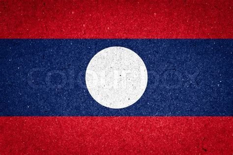 Laos flag on paper background | Stock image | Colourbox