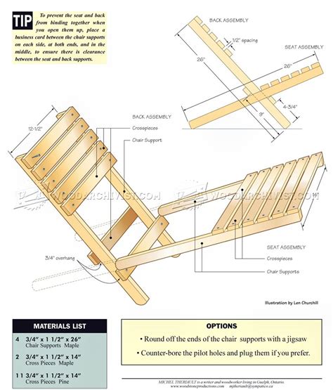 Folding Chair Plans • WoodArchivist