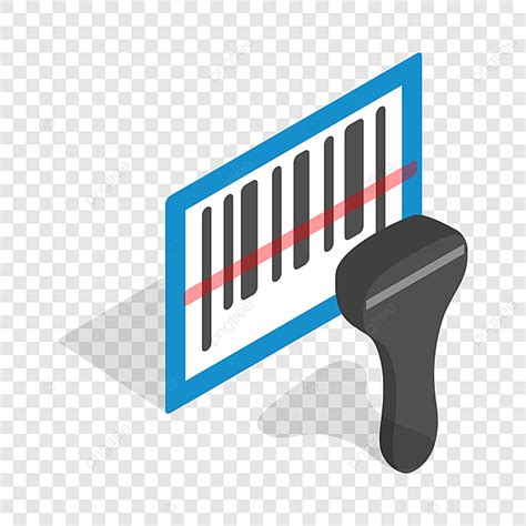 Barcode Scanner Vector PNG Images, Barcode Scanner Isometric Icon, Barcode Icons, Isometric ...