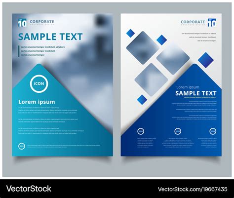 Brochure layout design template annual report Vector Image