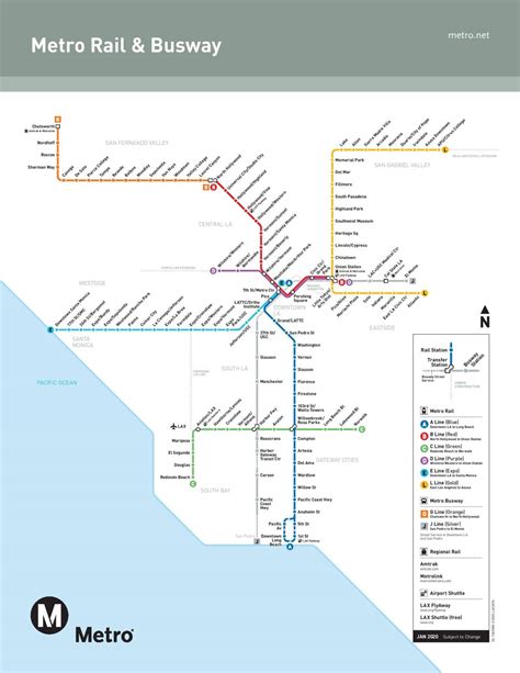 Los Angeles metro map - Metro map Los Angeles (California - USA)