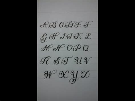 Uppercase Cursive Letters Az