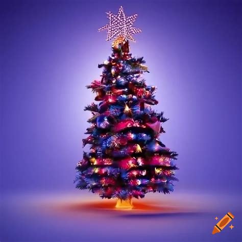 Festive christmas tree on Craiyon