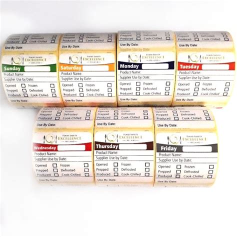 Coloured Date Labels Set – Food Safety Excellence Ireland