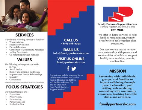 Brochure: Family Partners Support Services | nth degree media & designs