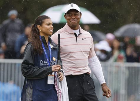 Tiger Woods’ daughter Sam, 16, serves as his caddy for the very first ...